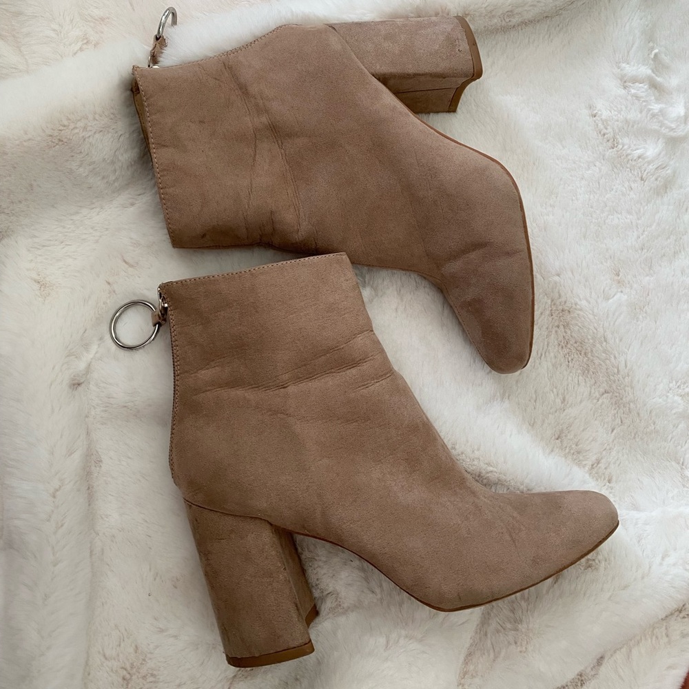 Nude Heeled Booties